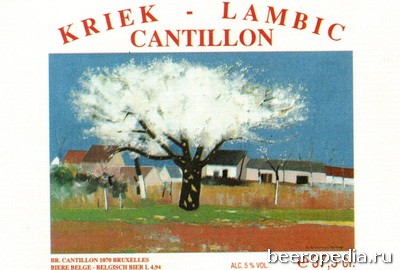 Cantillon's Kriek - вишневое пиво. Для его изготовления используются только целые ягоды вишни. На пивоварне презирают тех, кто опускается до использования ягодной эссенции