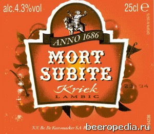Mort Subite означает «внезапная смерть» - так называлась популярная в бельгийских барах карточная игра. Пиво Mort Subite можно попробовать в знаменитом брюссельском баре с тем же названием