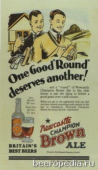 Классные парни... Старый рекламный постер классического пива нъюкаелских «джорди», британского лидера по продажам среди бутылочных элей, а ныне - пива, горячо любимого в США и России