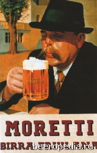 Усатый человек на этикетке пива Moretti придает продукции пивоварни больше веса, чем она того заслуживает
