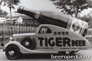 Тигр в танке... Пиво Tiger Beer в колониальные времена считалось прекрасным освежающим напитком 